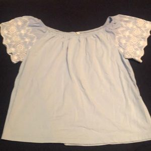 H&M chambray off-the-shoulder top size M